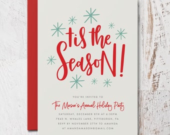 christmas evite etsy holiday evites