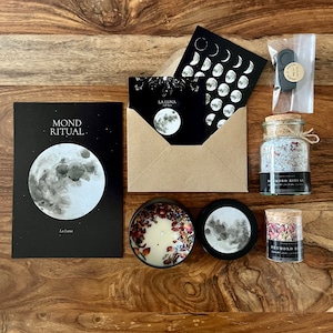 Mond Ritual Geschenk Set Badesalz Räucherwerk Räuchermischung Relax Box Geschenk für Frauen Selfcare Entspannungsbox Bild 9