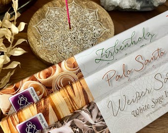 Keramik-Räucherstäbchenhalter 3-in-1 – Für Salbei, Palo Santo & Räucherstäbchen, Weiß, Handgefertigt