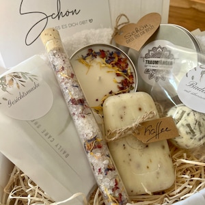 Wellness Geschenk Set Sommerblüten für Frauen SPA Wellness & Relax Box für Freundin Frauen Wohlfühlbox Geburtstag Rosenblüten Badesalz Bild 6