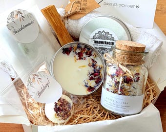Wellness Geschenk Set Kraft & Liebe | Geschenkbox für Frauen | SPA  Wellness Box für Freundin Mama | Wohlfühlbox Geburtstag | Ritual Set