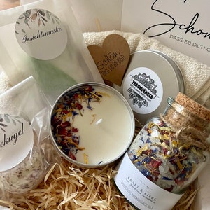 Wellness Geschenk Set Sommerblüten mit Badesalz für Frauen SPA Wellness & Relax Box für Freundin Frauen Wohlfühlbox Geburtstag Bild 6