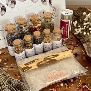 Räucherwerk Anfänger Set | Räucherset mit Räuchermischung Weihrauch Palo Santo Styrax Myrrhe | Ritual Geschenk mit Räuchersand