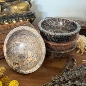 Räucherschale Speckstein für Räucherwerk | Räuchergefäß Smudge Bowl für Rauhnächte | Keramik Ritualschale für Salbei Palo Santo Weihrauch