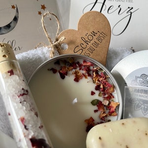 Sternzeichen Wellness Geschenk Set für Frauen SPA Wellness & Relax Box für Freundin Frauen Wohlfühlbox Geburtstag Rosenblüten Badesalz Bild 5