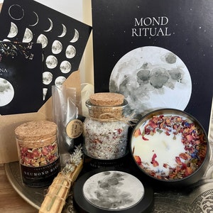 Mond Ritual Geschenk Set Badesalz Räucherwerk Räuchermischung Relax Box Geschenk für Frauen Selfcare Entspannungsbox Bild 2