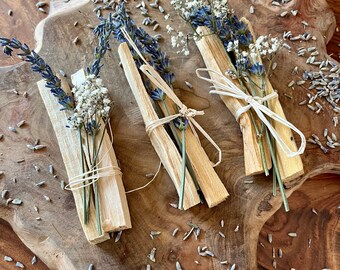 Palo Santo Bündel - Ritual Räucher Set mit Lavendel | Räucherwerk zum Relaxen | Entspannung für Meditation | Geschenk Frauen