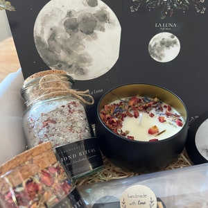 Mond Ritual Geschenk Set Badesalz Räucherwerk Räuchermischung Relax Box Geschenk für Frauen Selfcare Entspannungsbox Bild 7