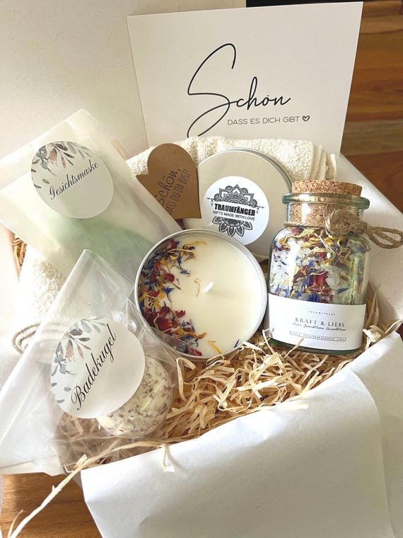 Wellness Geschenk Set Kraft & Liebe | Geschenkbox für Frauen | SPA Wellness Box für Freundin Mama | Wohlfühlbox Geburtstag | Ritual Set