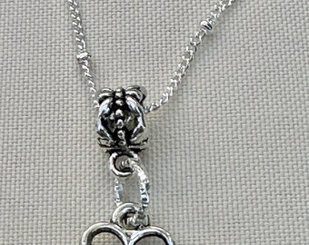 Collana Donna Con Ciondolo Cuore Intrecciato In Acciaio Inossidabile Regolabile - 2