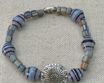 Fair Trade Paper and Gooseberry beads Bracelet Indonesia and Africa