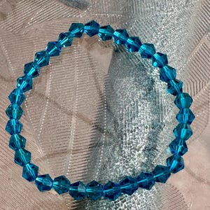 Sparkly Peacock Blue Crystal Bracelet