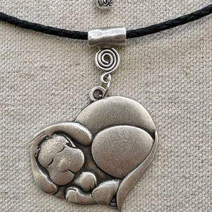 Adorable Dog Charm on Braided Leather Cording Dog Lover Necklace