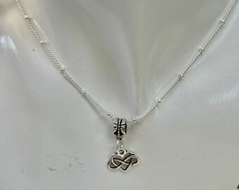 Collana Girocollo Con Ciondolo Cuore E Strass Viola – Simbolo Infinito E Stella, Gioiello Per Donna