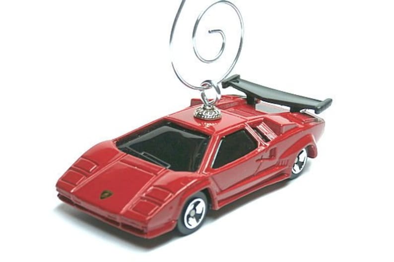 Lamborghini Countach Car Ornament / Red Lambo / Christmas Tree Ornament / Decor / Gifts For / Ornament Hook Included, MyCarFetish
