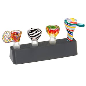 Slide Display Stand for Waterpipe | Bowl Piece | 18mm bowl Stand | 14mm bowl Stand| head shop | stoner gifts for him | Heady |
