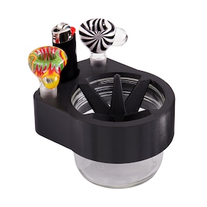 Ash Tray with Poker for Water Pipe | Stoner Ash Tray | Heady | 18mm bowl piece | 14mm bowl piece | head shop | stoner gifts for him