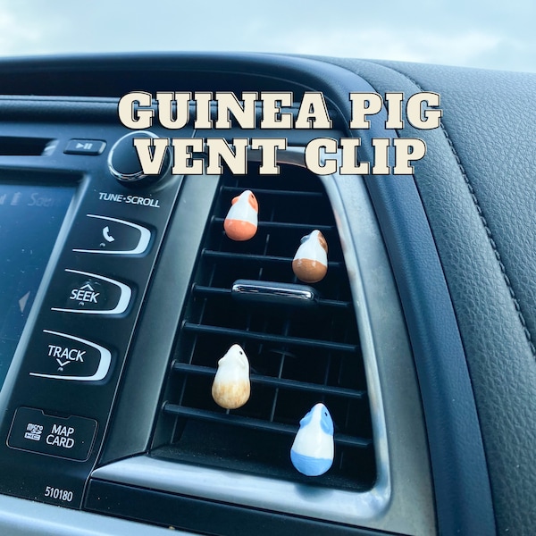 Guinea Pig car vent clip (gift, handmade, car accessories, cute, unique, car decor)