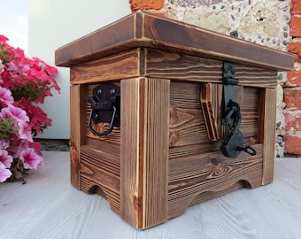 Tesoro caja del pecho Rustic wood chest Pequeña caja con cerradura Caja de juguete de madera caja de madera hecha a mano Box baby shower regalo Pirate chest Chest