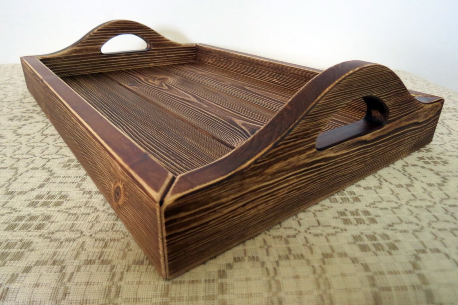 Rustic Wood Tray Weathered Wood Tray Farmhouse Wood Tray Table Tray 