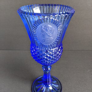 Vintage Avon Martha Washington Blue Glass Goblet - Etsy