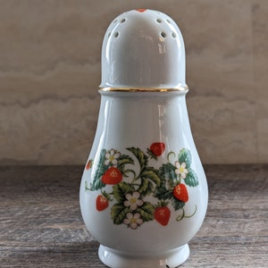 Vintage Avon Porcelain Strawberry Sugar Shaker