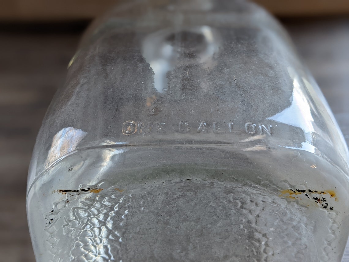 Vintage Lamb Glass Company Gallon Milk Glass Jug Etsy