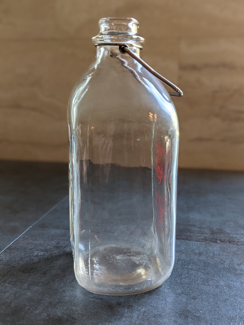Vintage Producers Milk Coop 2 Quart Bottle With Pour Handle Etsy