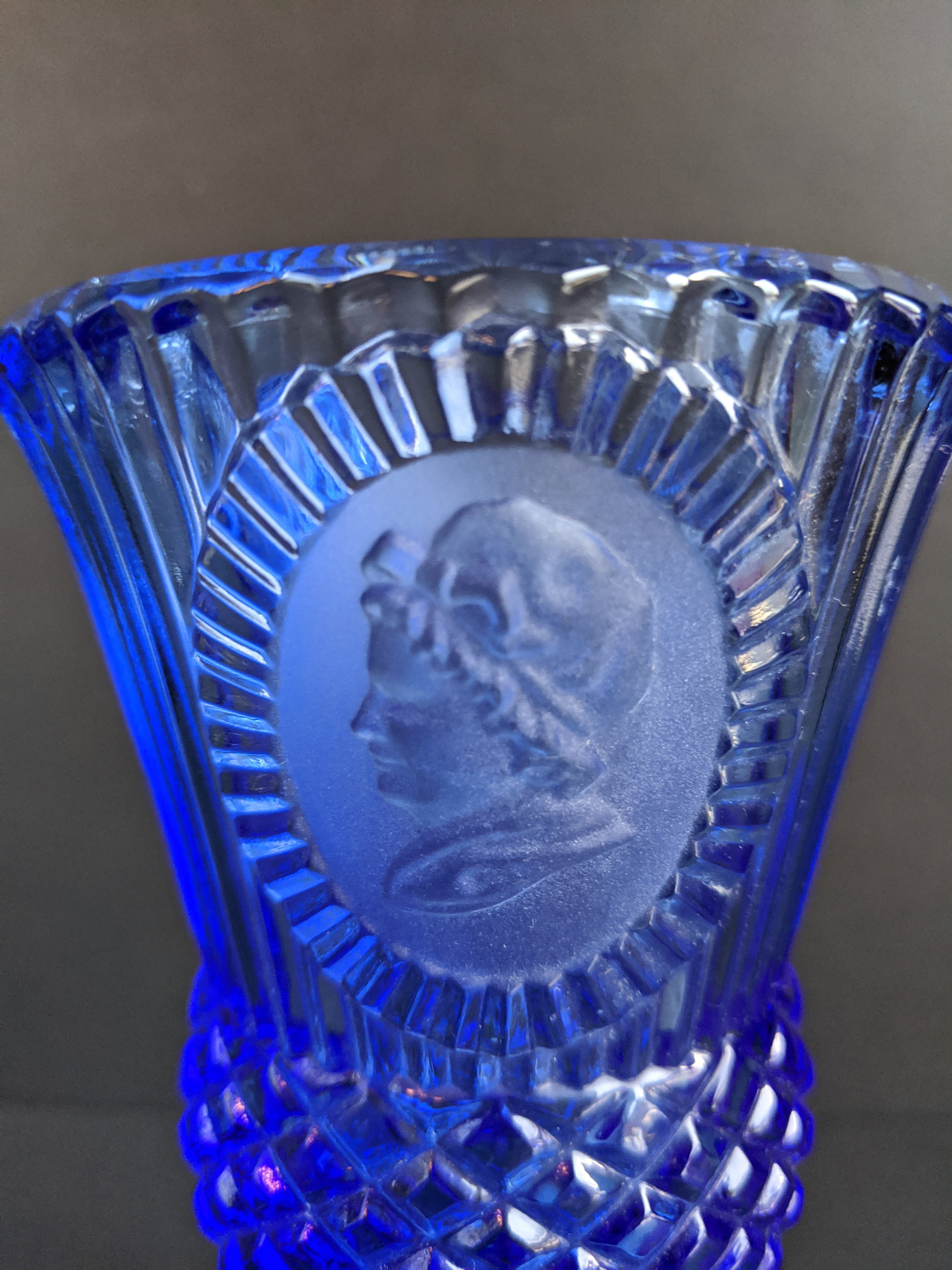 Vintage Avon Martha Washington Blue Glass Goblet - Etsy