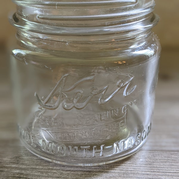 Vintage Kerr Wide Mouth Jar