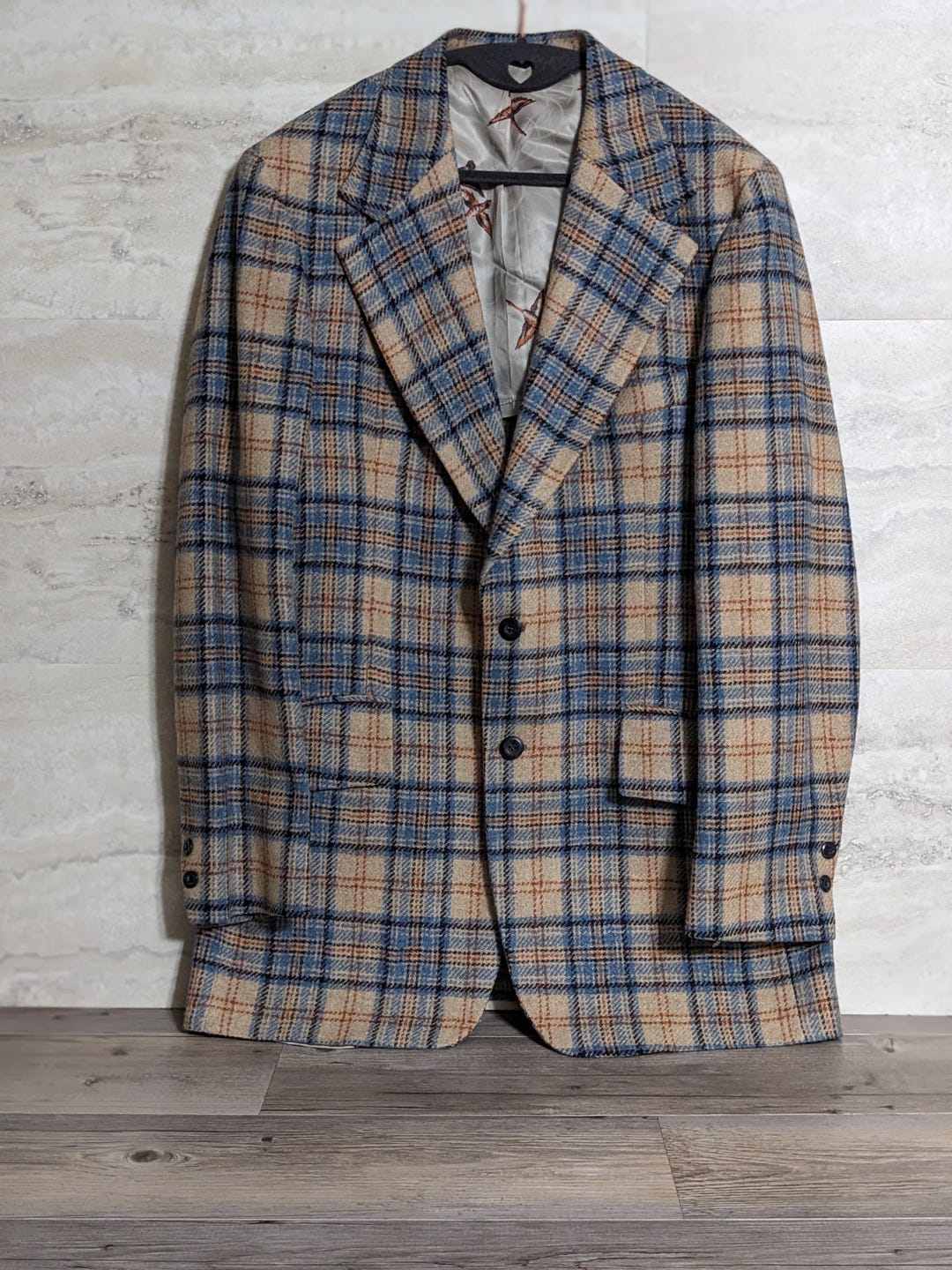 Vintage 1960s Mens Wool Plaid Blazer / Sports Coat - Etsy