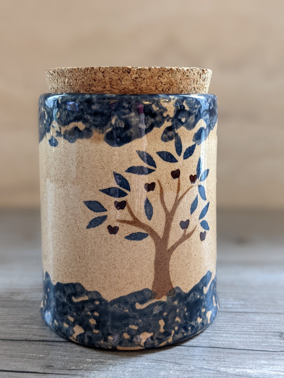 Bell Brook Pottery Appletree Jar With Cork Etsy
