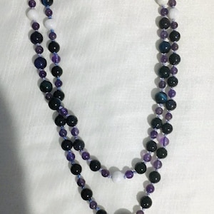 Starry Night Galaxy Mala Prayer Beads