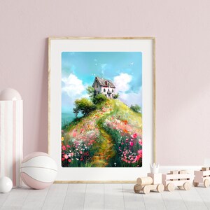 Glossy Art Prints, Whimsical Home Decor, Nature-Inspired Wall Art, Cottagecore Aesthetic Poster, Gift for Art Lovers