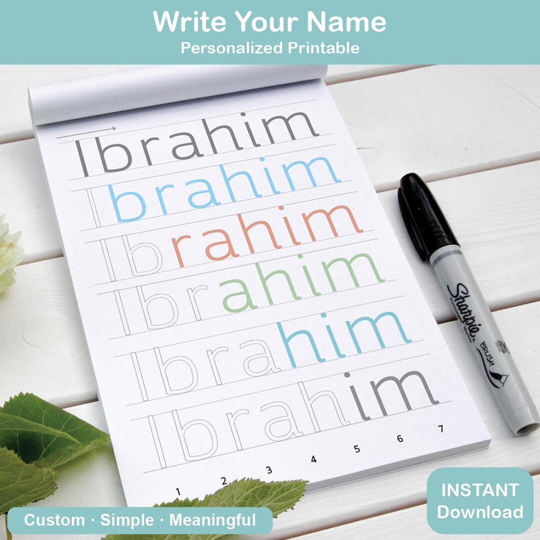 Write Your Name in English | Personalized Name Printable for Kids ...