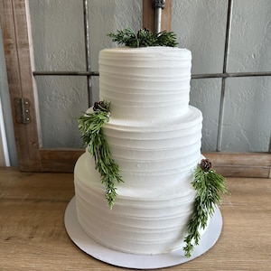 Fake christmas cake, Fake cake, wedding cake , rustic cakes ,Christmas cake, Christmas decor, kitchen decor, food prop ,