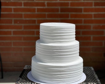 Fake cake , fake wedding cake , food props , fake bakes, plain white cake, fake cakes for display, minimalist, Etsy gifts, display cake