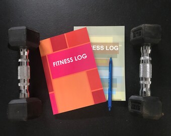 exercise log book etsy