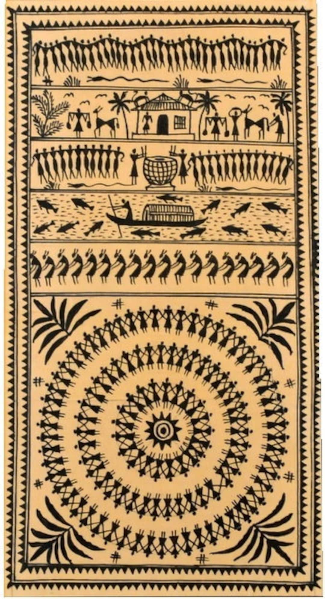 Painting gift decor saura present indian saura Tribal Art