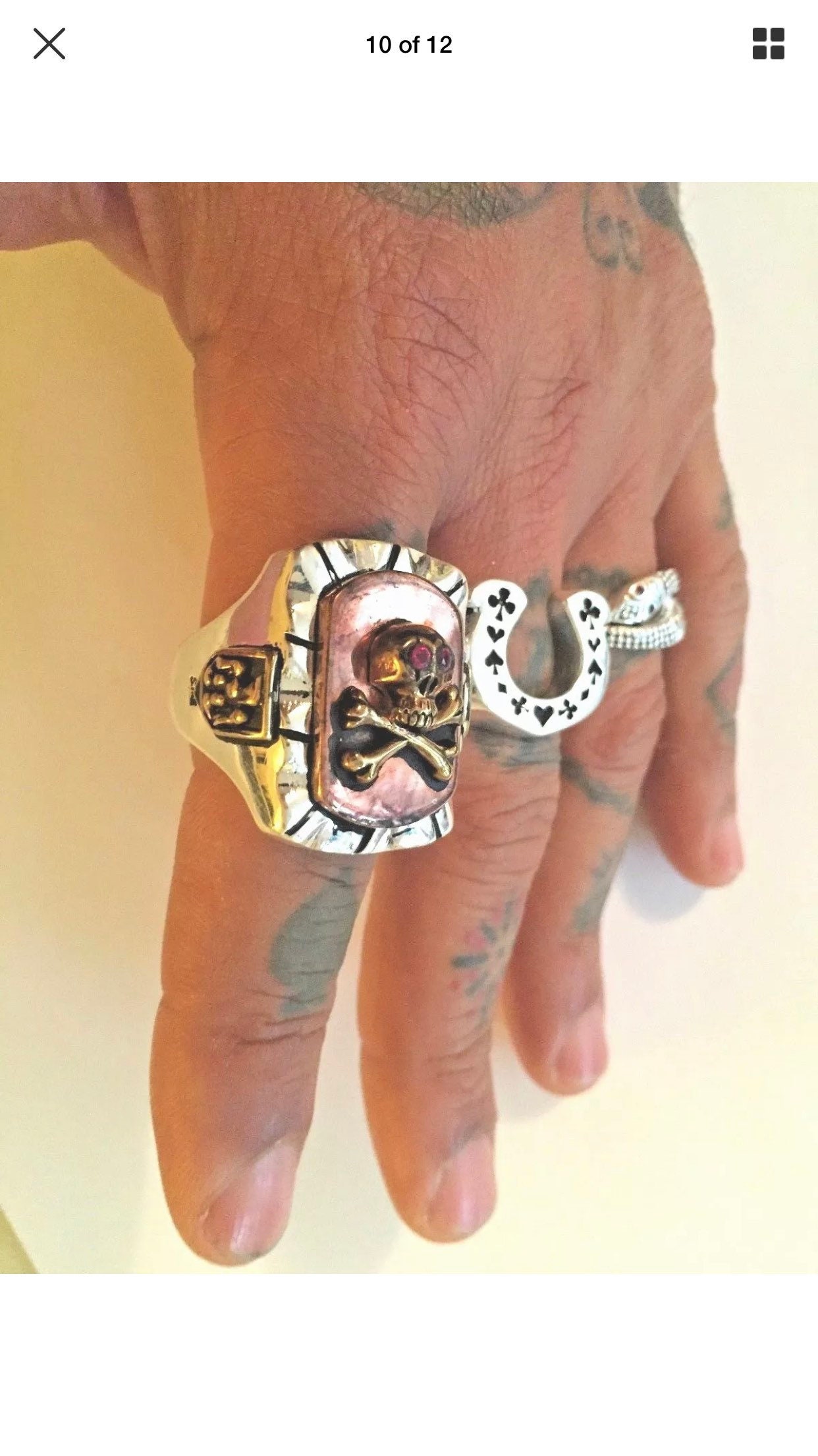 34 vintage 40s' skull Mexican ring 【公式通販】