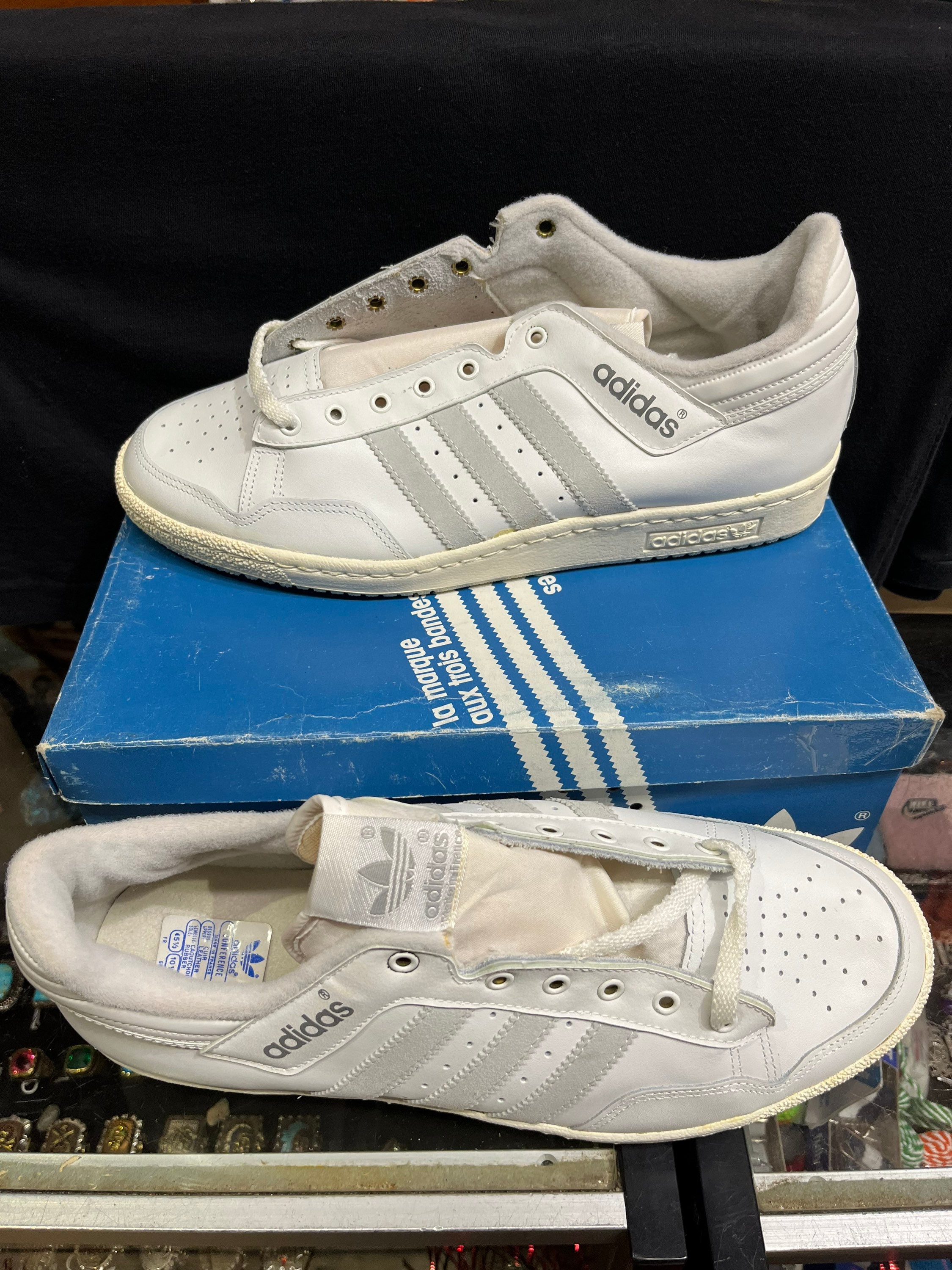 1980s Adidasu.k. 10.5/ Usa 10.5/ 11 Euro 45 Made in France 1980s Adidasu.k. 10.5/ Usa 10.5/ 11 Euro 45 Made in France