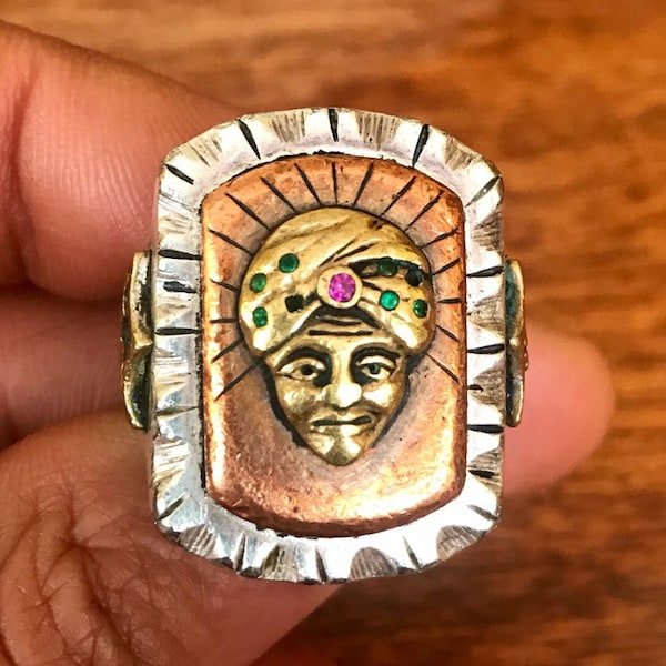 Années 1930 40s 50 Style Zoltar The Magnificent Novelty Mexican Biker Ring