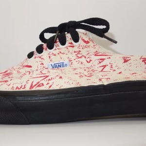 1989 Vans USA 10.5 Uk 9.5 Scratch Punk Print Vintage New Old Stock RARE