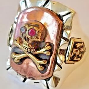 Vintage Mexican Skull Ring - Etsy