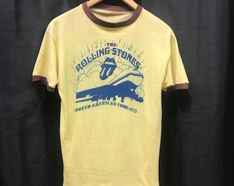 Super Rare Original 1972 Rolling Stones Tour Tee Single Stitched NOT Reproduction