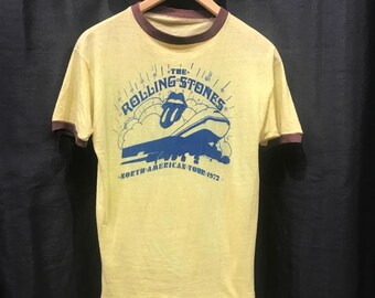 SALE Super Rare Original 1972 Rolling Stones Tour Tee Single