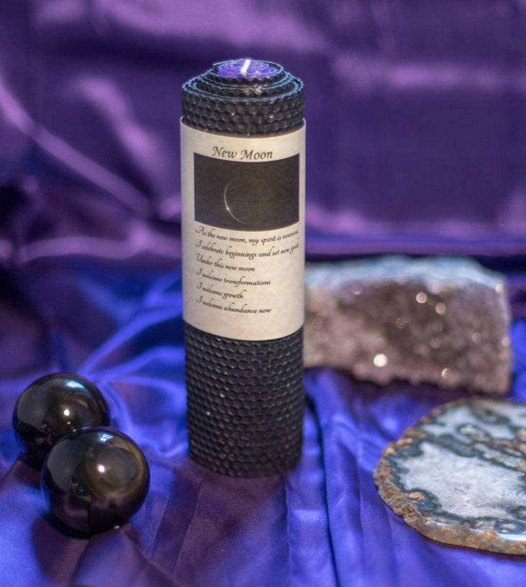 New Moon Candle for Intention Setting Etsy