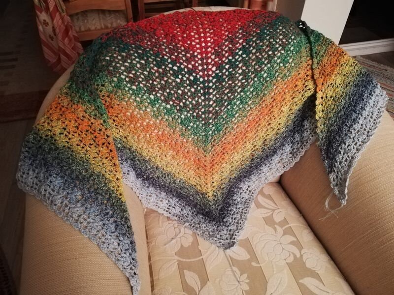 Triangular Scarf Crocheted Neck Scarf Etsy UK