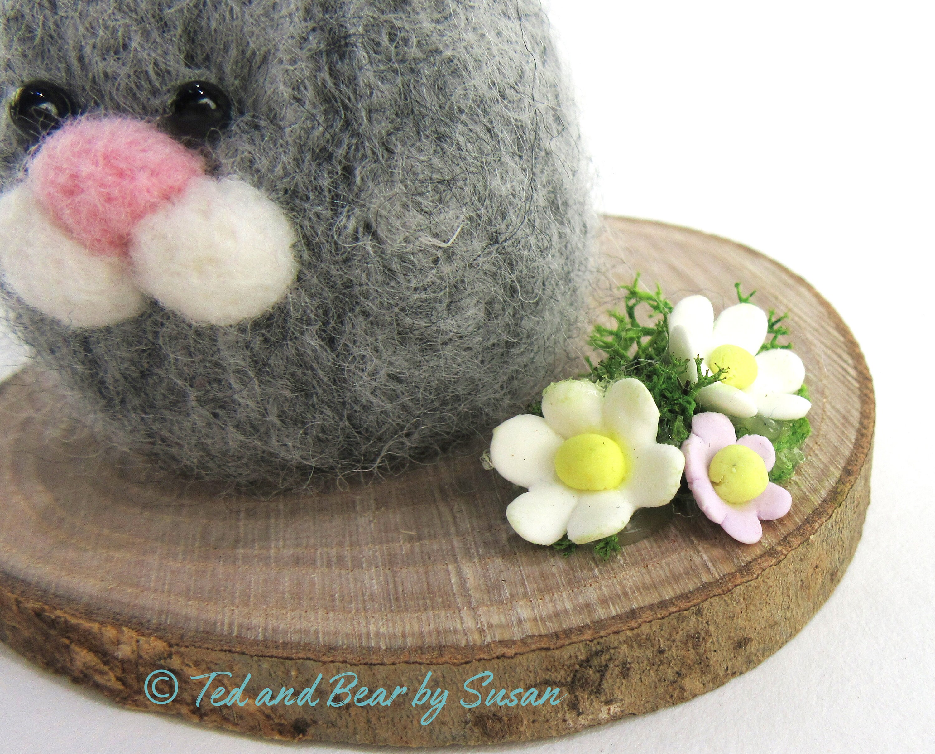 Needle Felted Rabbit Handmade Miniature Woodland Animal - Etsy