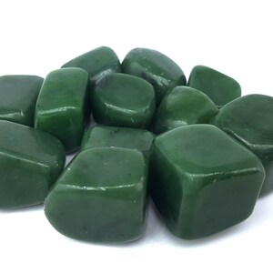 Green Beautiful Polished Nephrite Jade Tumbles, Nephrite Green Jade Polished Tumbles, Green Nephrite Jade Polished Tumbled Stones, Jade